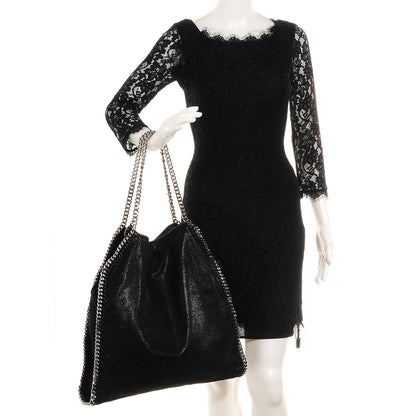 Stella McCartney Faux Leather Shaggy Deer Big Falabella Black 2 of 8
