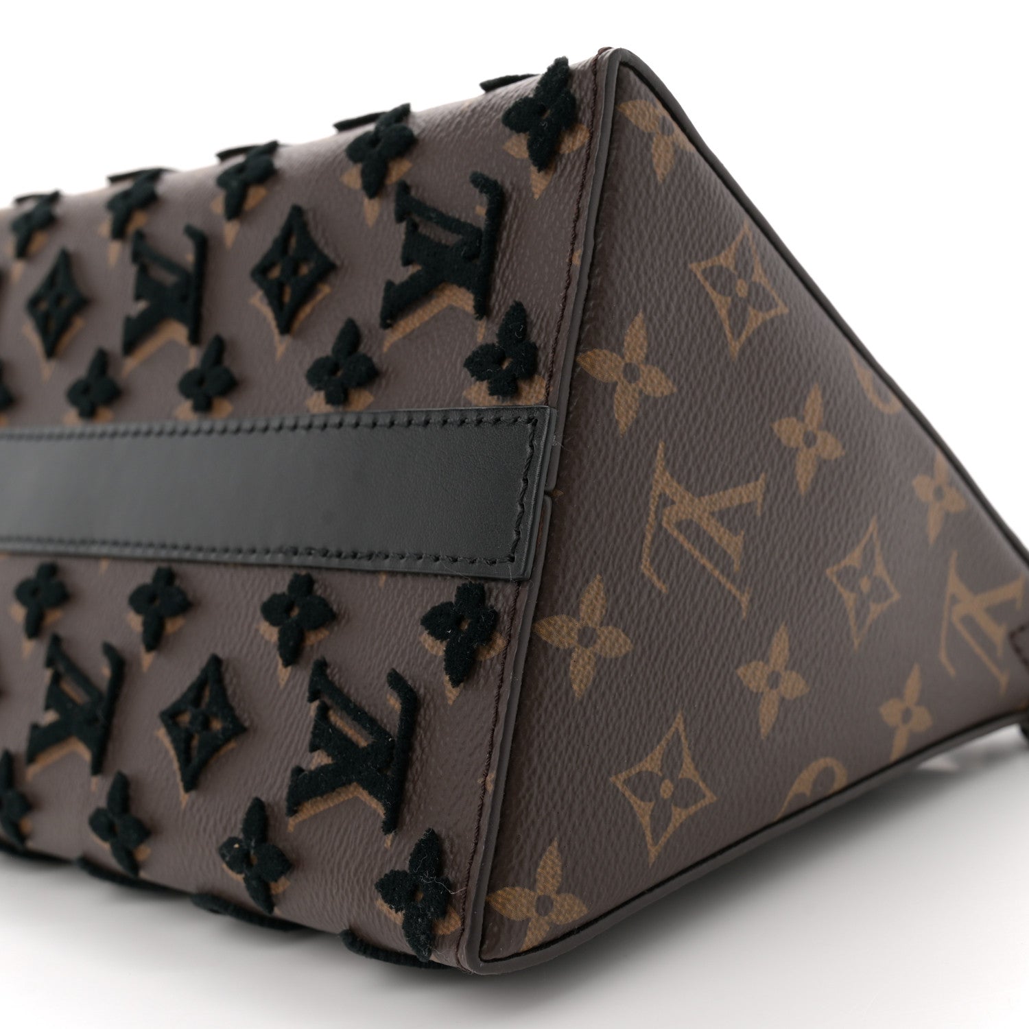 Louis Vuitton Monogram Tuffetage Triangle Messenger Black 10 of 11