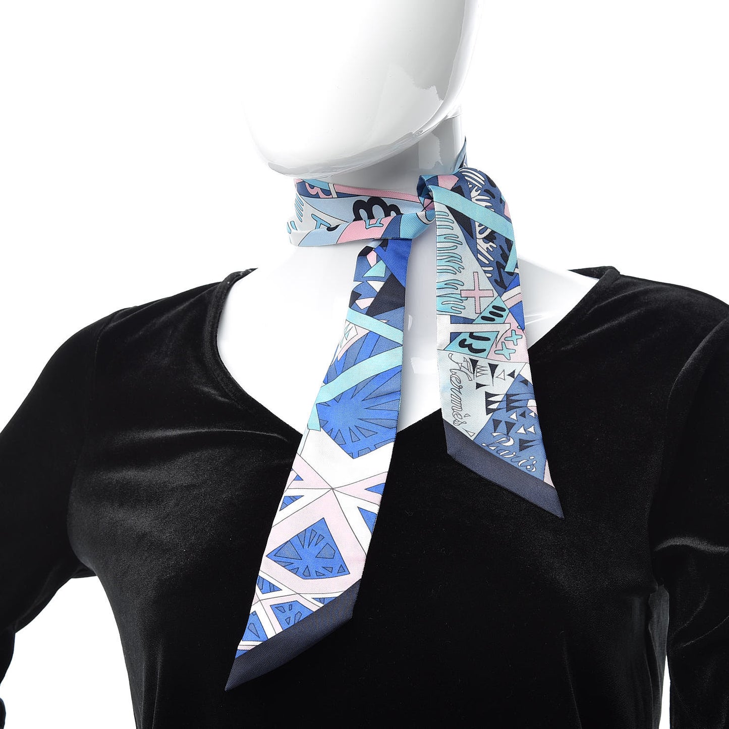 Silk Le Nombre D'Or Twilly Blue Jean Rose Pale Ciel