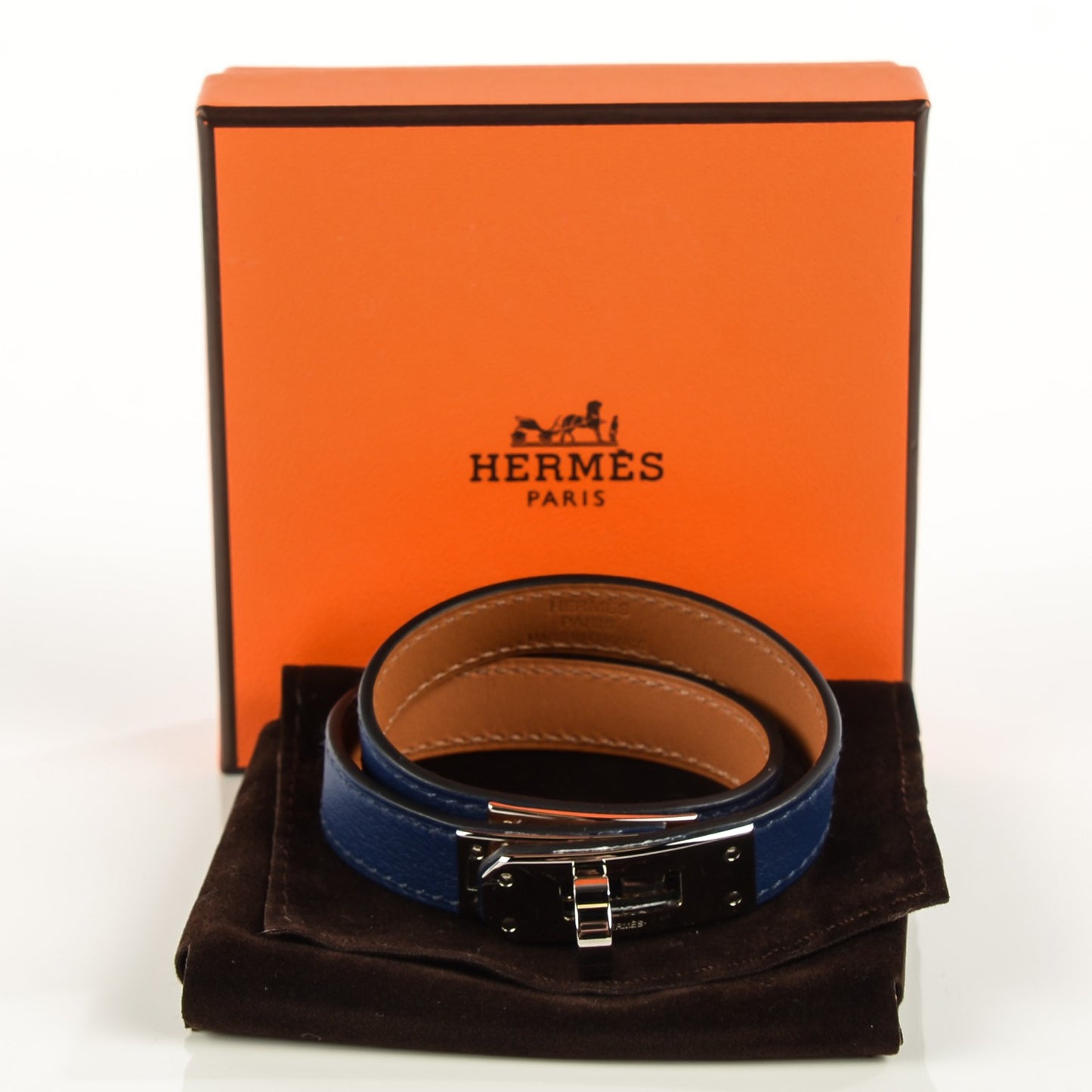 Swift Kelly Double Tour Bracelet XS Bleu Saphir