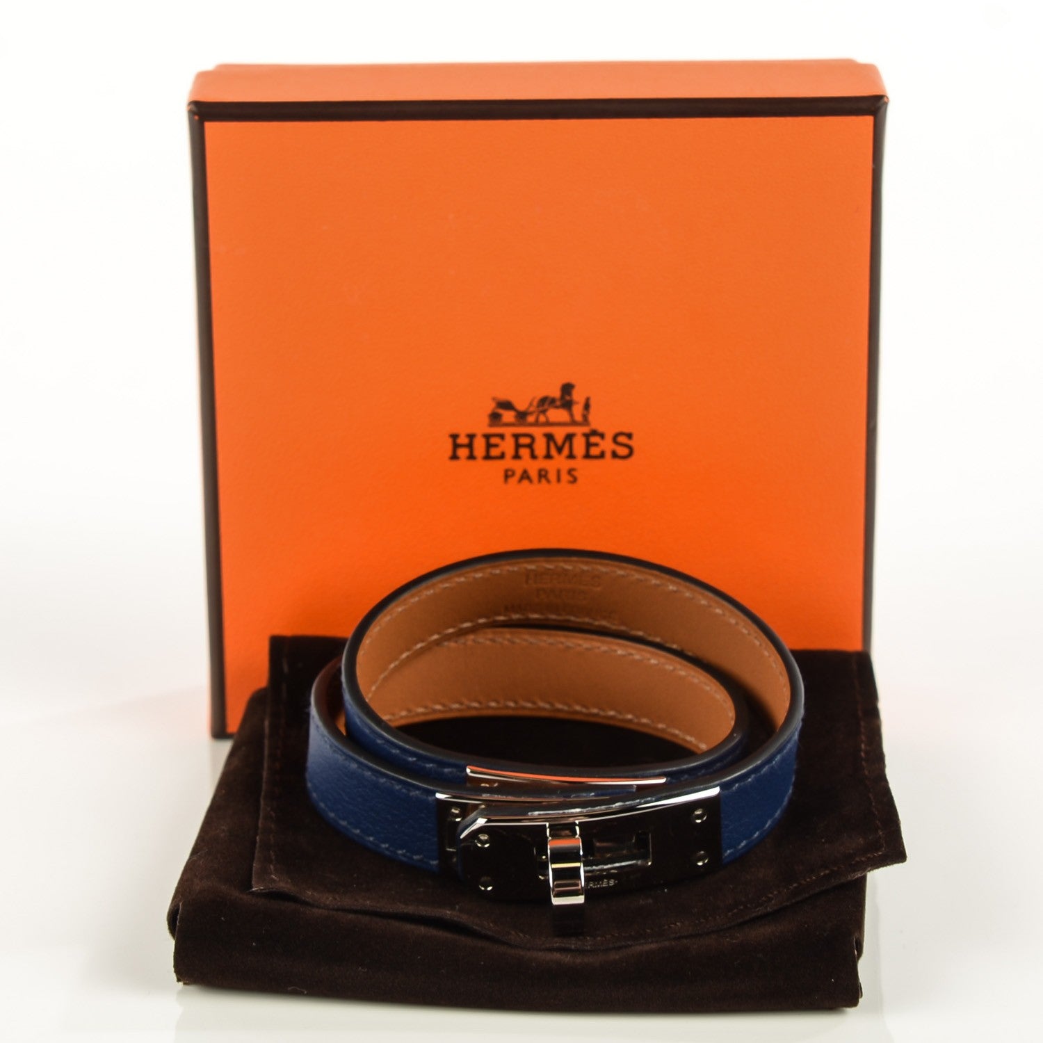 Hermes Swift Kelly Double Tour Bracelet XS Bleu Saphir 4 of 8