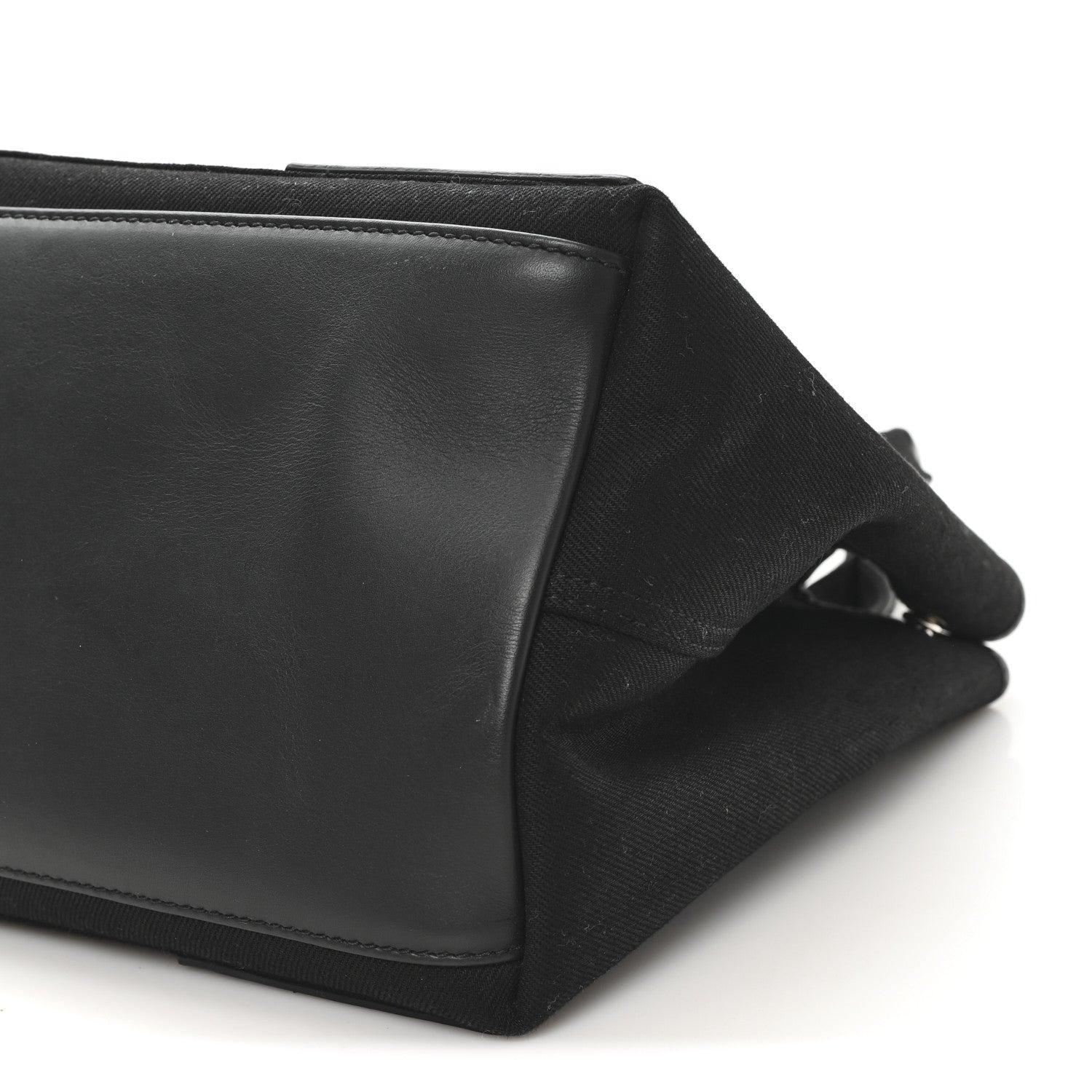 Balenciaga Cotton Canvas Calfskin S Navy Cabas Black 10 of 10