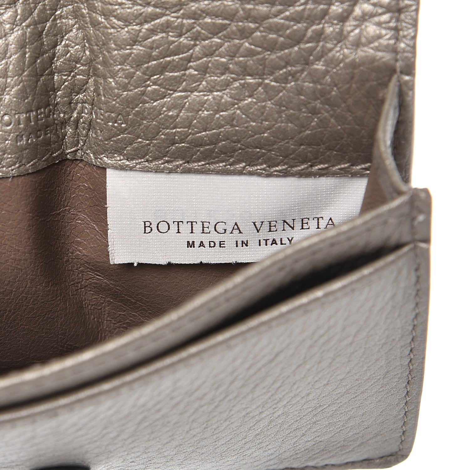 Bottega Veneta Cervo Metal Intrecciato Card Case Fume 6 of 8