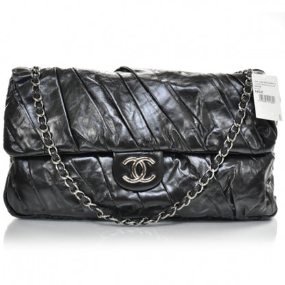 Chanel Leather Twisted Maxi Flap Black 1 of 15