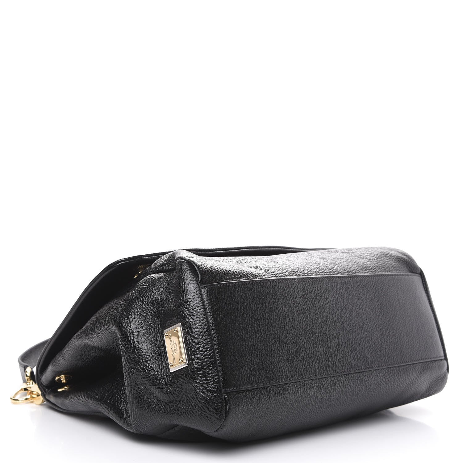 Dolce & Gabbana Grained Deerskin Large Miss Sicily Satchel Black 5 of 9