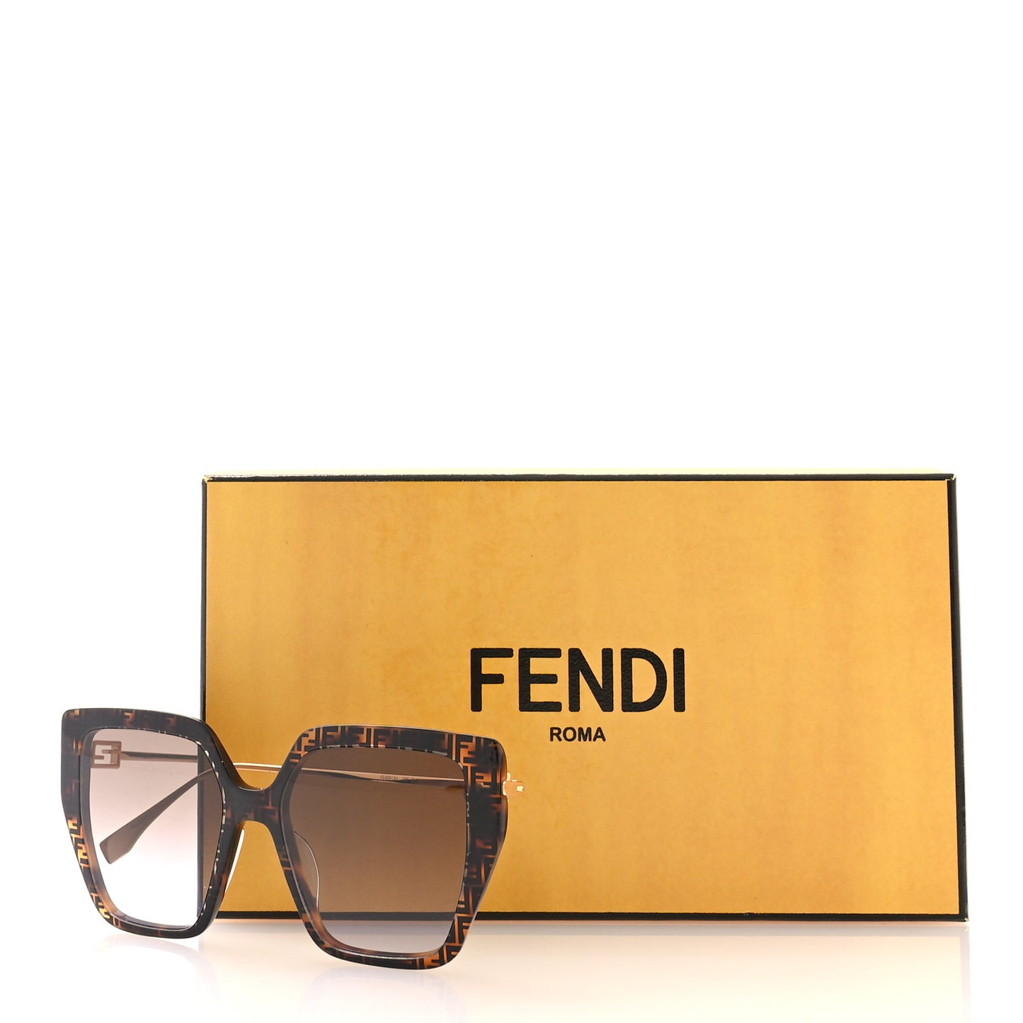 Acetate FF Butterfly Sunglasses FE40012U Havana
