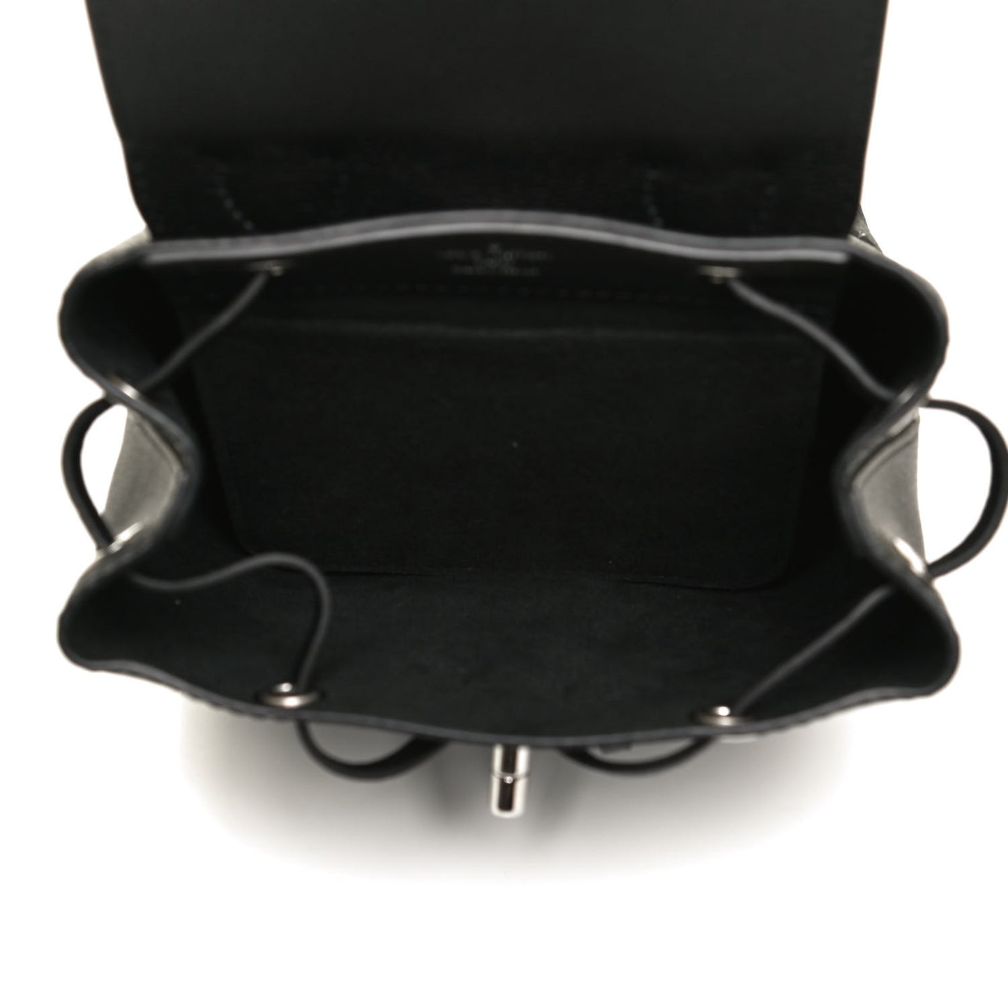 Calfskin Lockme Mini Backpack Black
