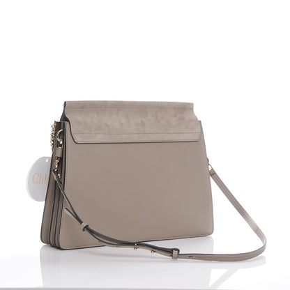 Chloe Calfskin Suede Medium Faye Shoulder Bag Motty Grey 3 of 6