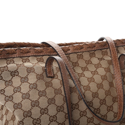 Gucci Monogram Medium Bamboo Tassel Tote Light Brown 9 of 12