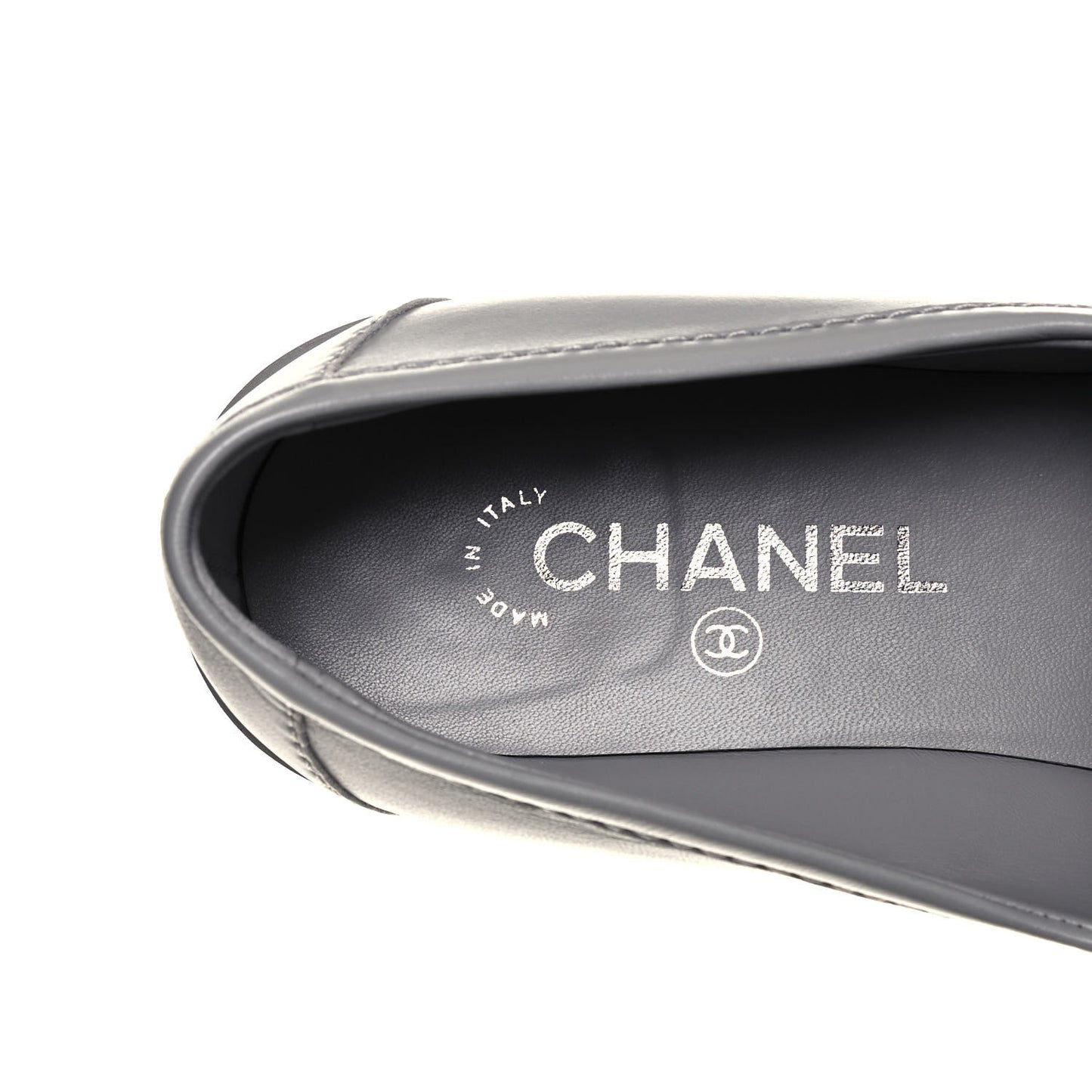 Lambskin Quilted CC Turnlock Loafers 41 Grey