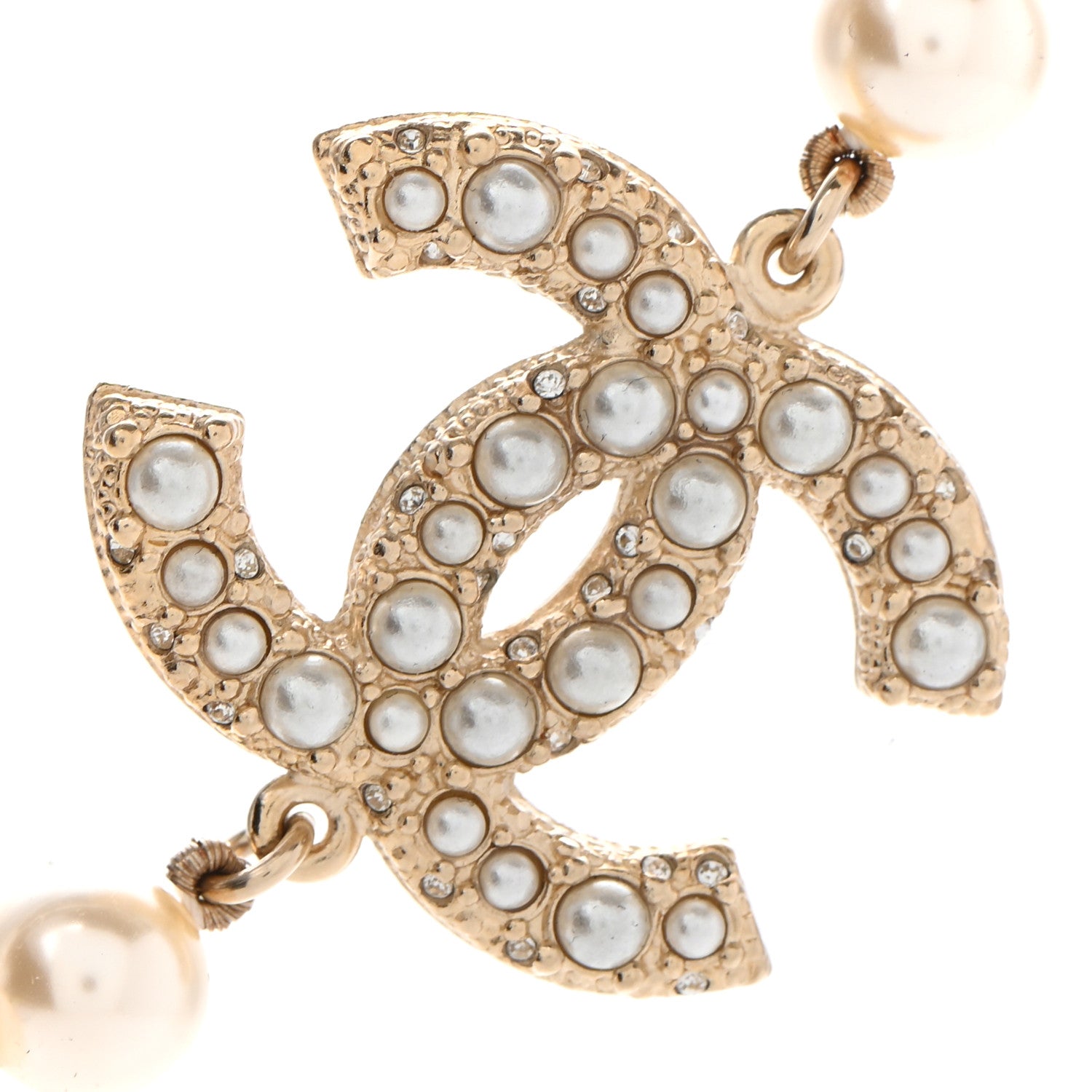 Chanel Pearl CC 100th Anniversary Necklace Light Gold 6 of 7