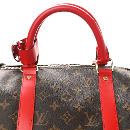 Louis Vuitton Calfskin Monogram Keepall Bandouliere 50 Coquelicot 8 of 10
