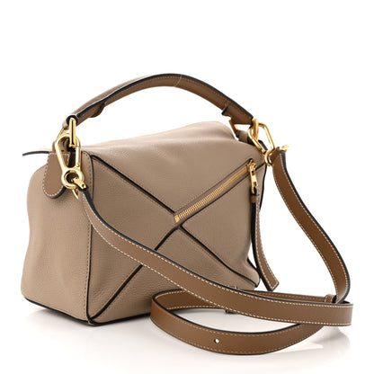 Loewe Grained Calfskin Small Puzzle Bag Sand Mink 3 of 9