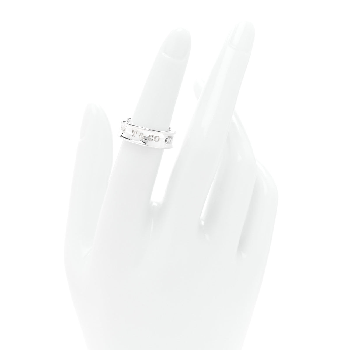 Tiffany Sterling Silver 1837 Band Ring 51 5.75 2 of 4