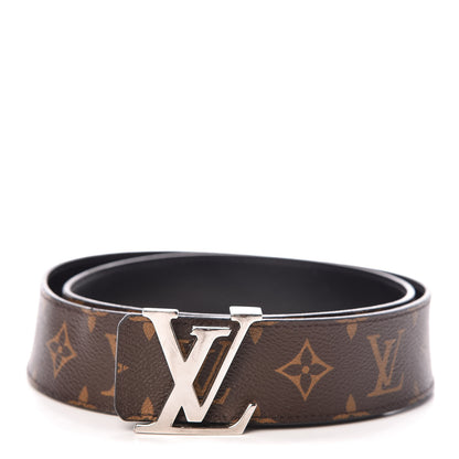 Louis Vuitton Calfskin Monogram 40mm LV Initiales Reversible Belt 90 36 Black 1 of 9