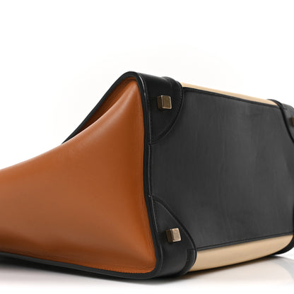 Celine Satin Calfskin Mini Tri-Color Luggage Seashell 9 of 10