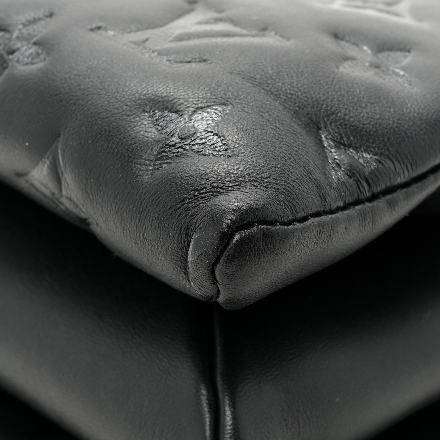Louis Vuitton Lambskin Embossed Monogram Coussin PM Black 11 of 14