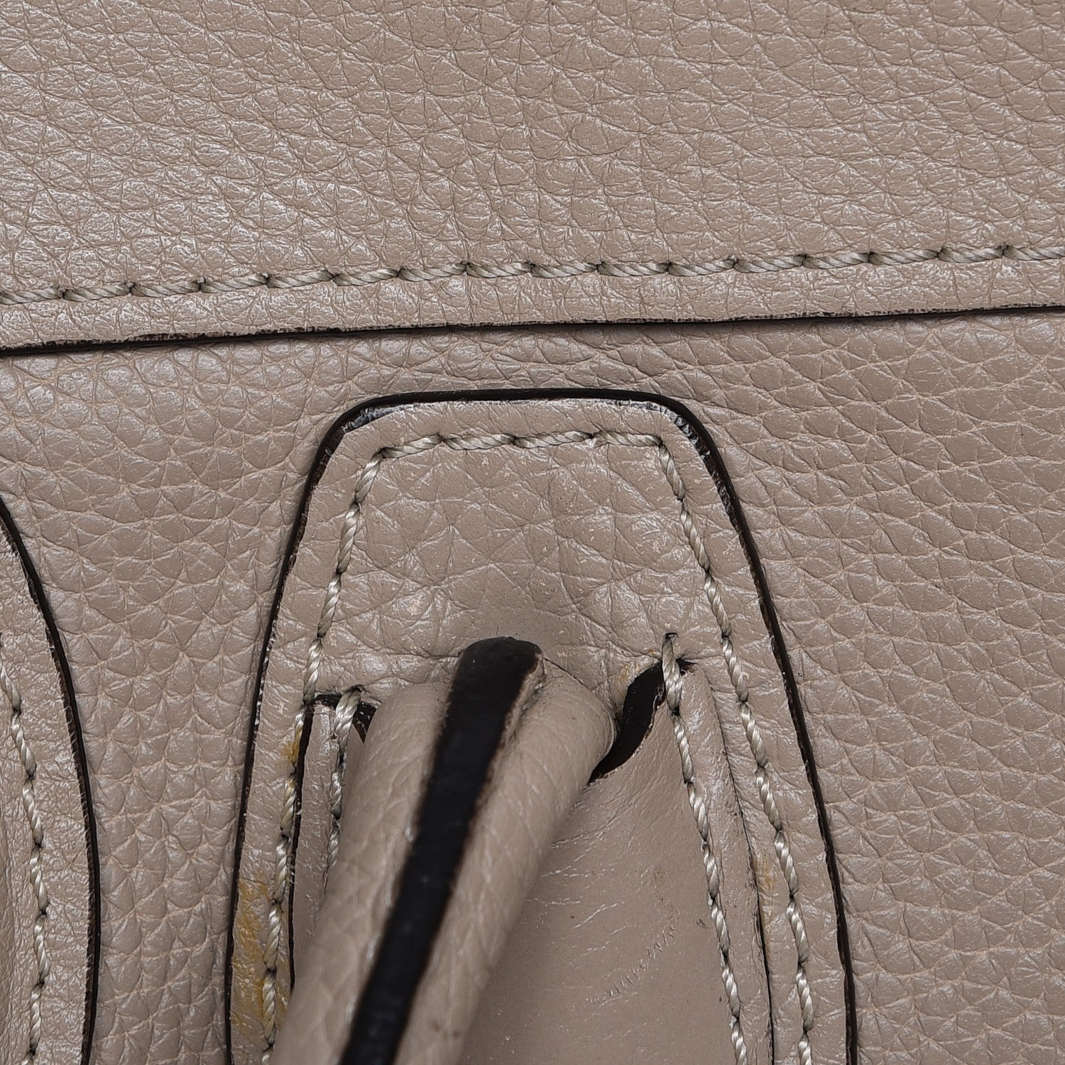 Celine Drummed Calfskin Nano Luggage Dune 9 of 18