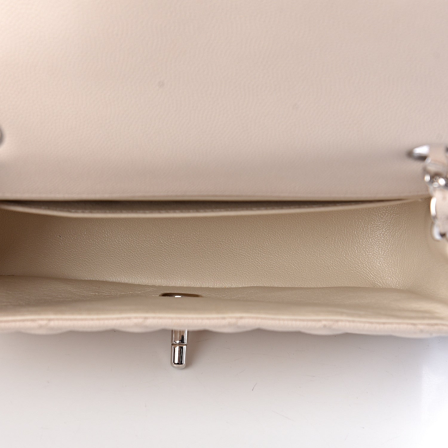 Chanel Caviar Quilted Mini Rectangular Flap Light Beige 5 of 11
