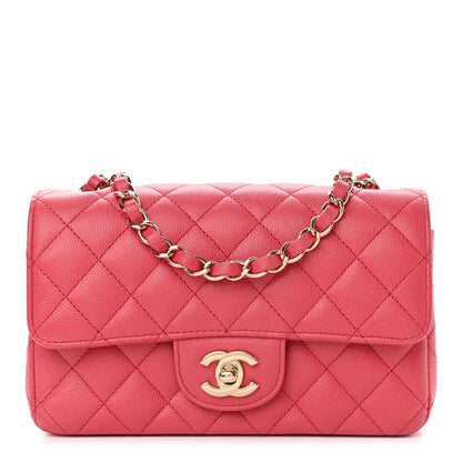Chanel Caviar Quilted Mini Rectangular Flap Dark Pink 1 of 9