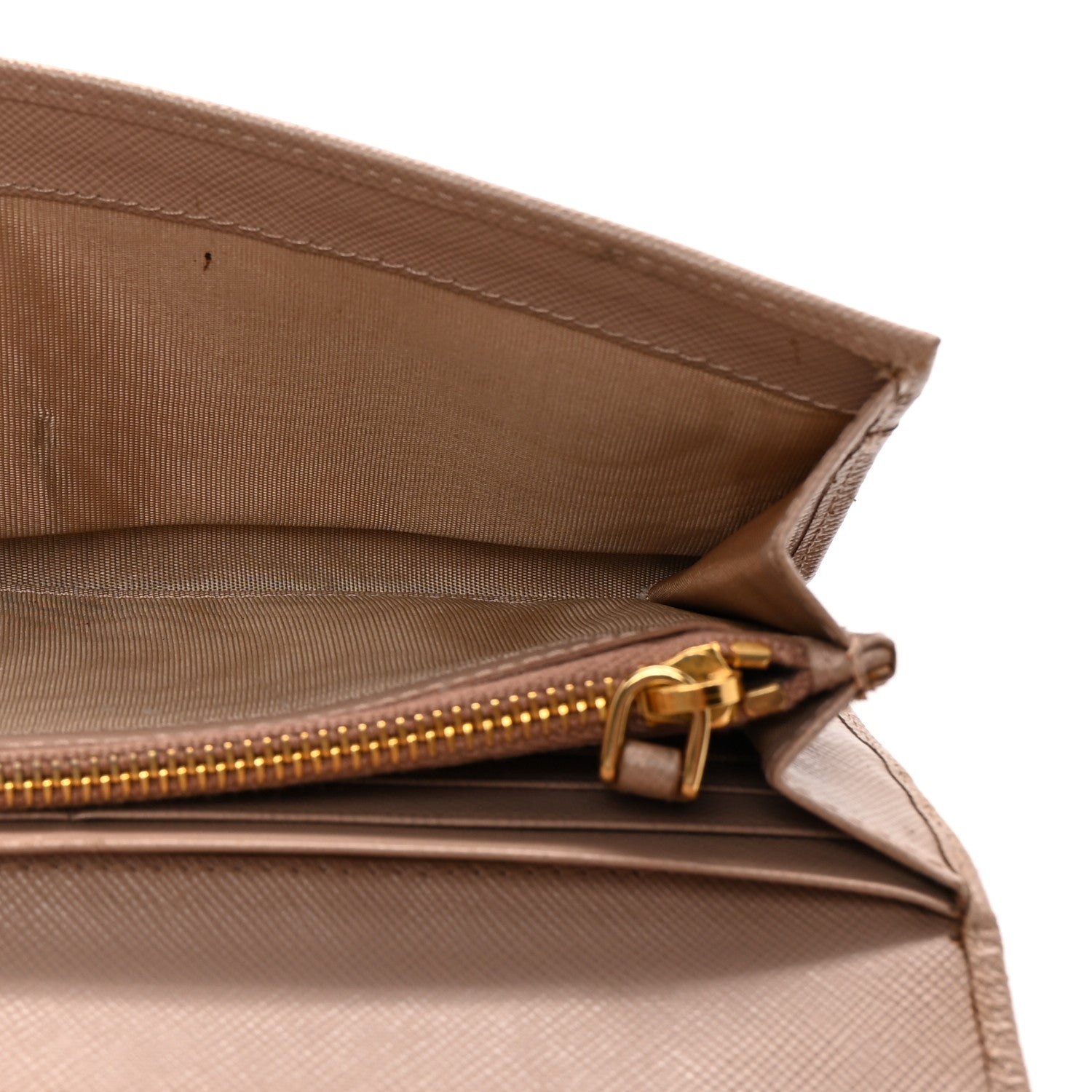 Prada Saffiano Fiocco Bow Continental Wallet Cammeo 1724657