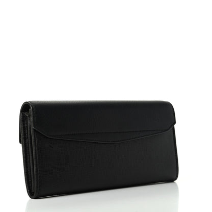 Fendi Vitello Elite Flamingo 2Jours Continental Wallet Black 3 of 7