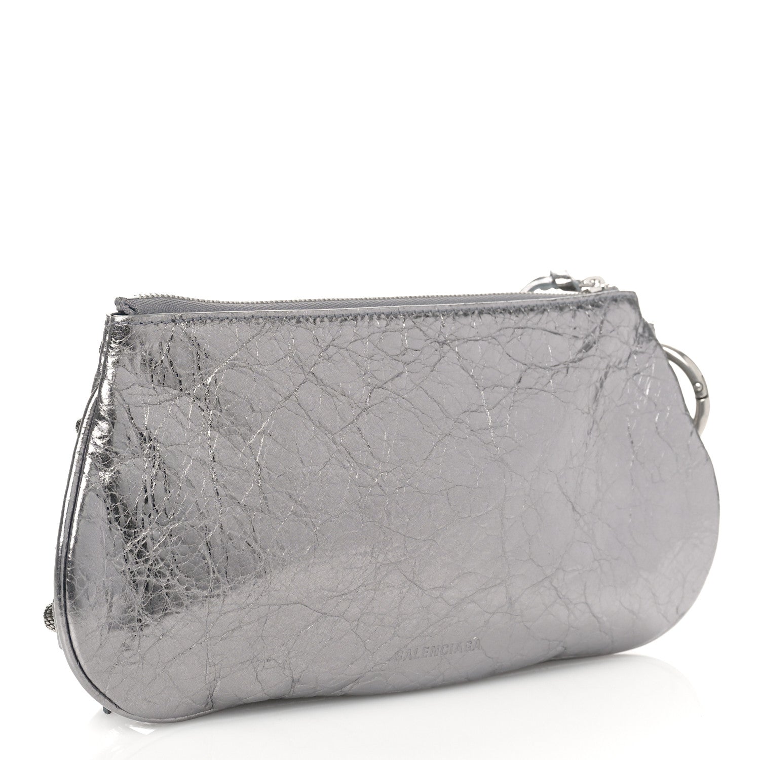 Balenciaga Metallic Agneau Arena Mini Le Cagole Multi Pouch Silver 3 of 8