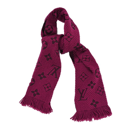 Louis Vuitton Wool Silk Logomania Scarf Cherry 1 of 3