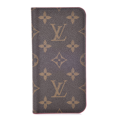 Louis Vuitton Monogram iPhone X Folio Case Rose Pop 1 of 9
