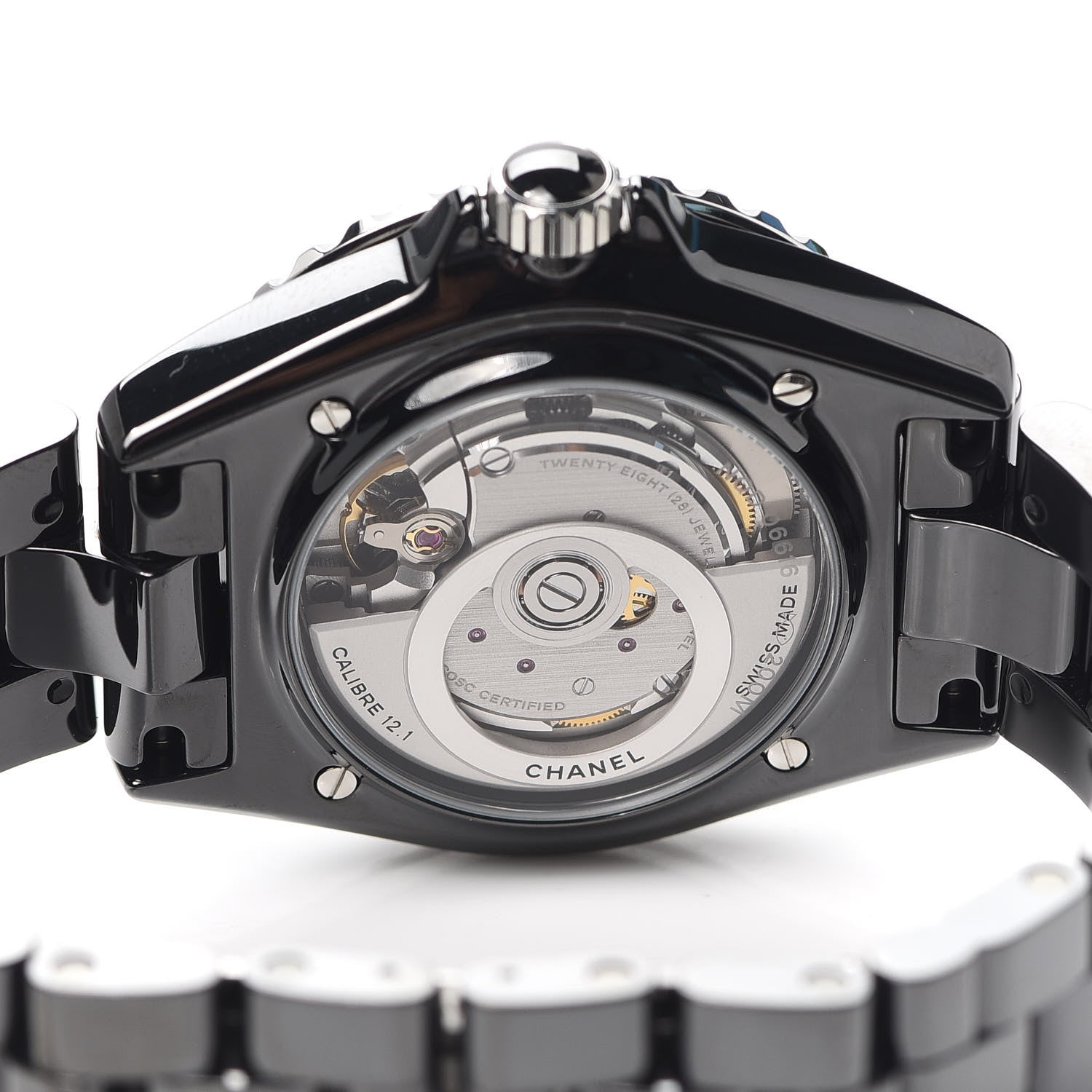 Chanel Stainless Steel Ceramic 38mm J12 Automatic Watch Black 5 of 7
