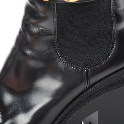 Gucci Calfskin Crystal GG Trip Chelsea Ankle Boots 37.5 Black 7 of 14