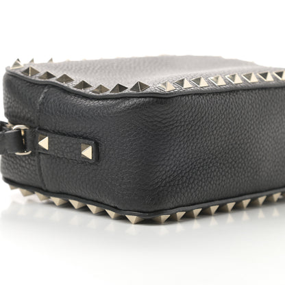 Valentino Garavani Pebbled Calfskin Rockstud Camera Crossbody Bag Black 8 of 9