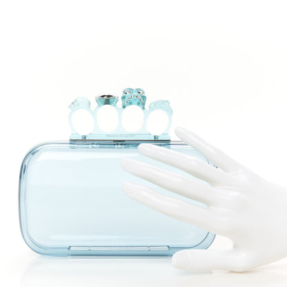 Alexander McQueen Resin Knuckle Clutch Pale Blue 2 of 12