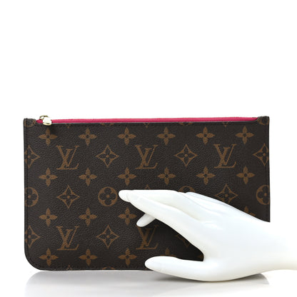 Louis Vuitton Monogram Neverfull MM GM Pochette Fuchsia 2 of 6