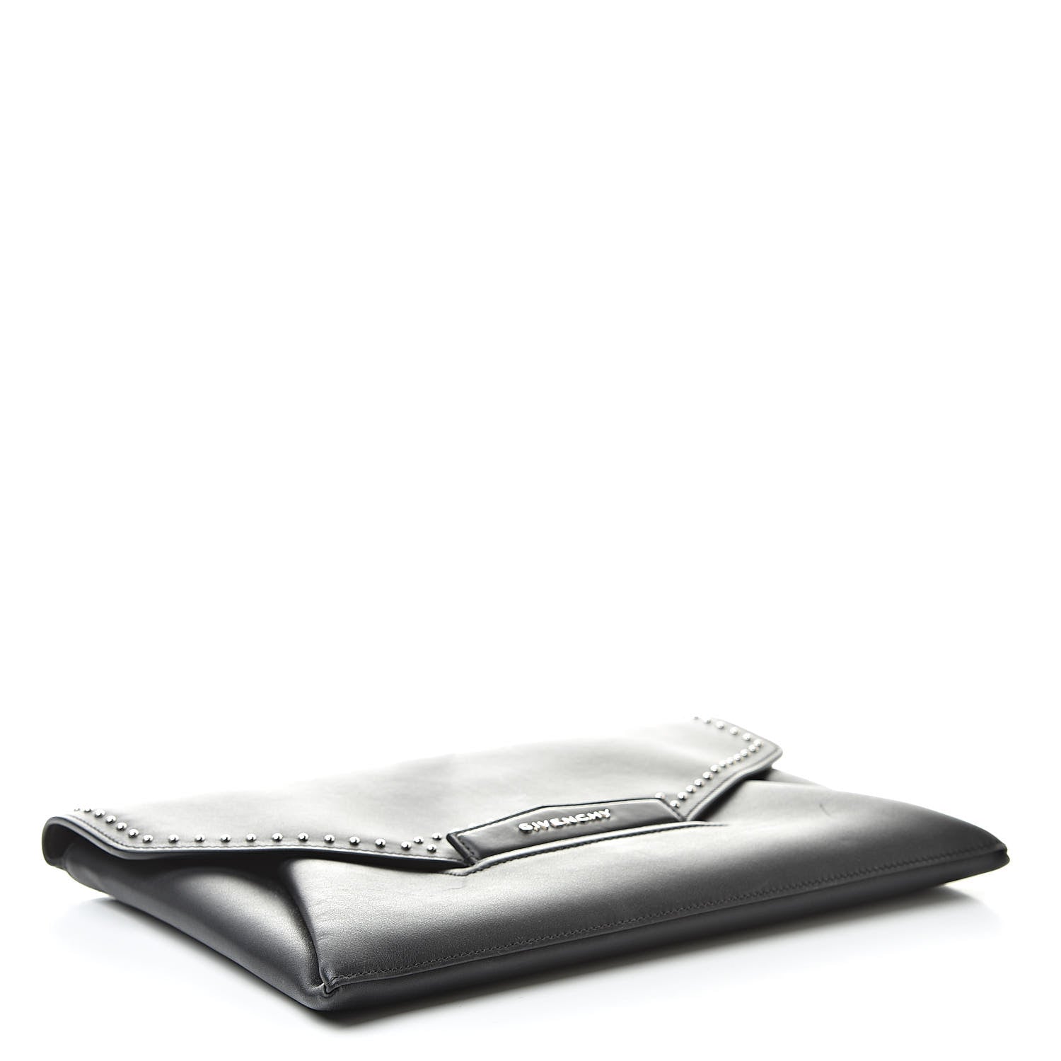 Givenchy Smooth Calfskin Medium Antigona Studded Envelope Clutch Black 4 of 13