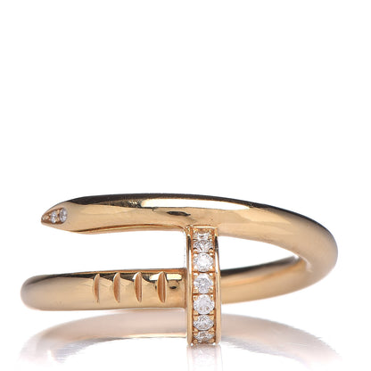 Cartier 18K Yellow Gold Diamond Juste Un Clou Ring 50 5.25 1 of 6
