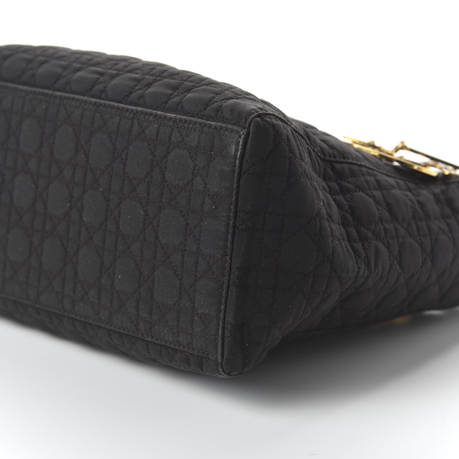 Christian Dior Nylon Cannage Stitched Medium Lady Dior Black 7 of 10