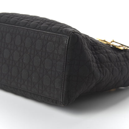 Christian Dior Nylon Cannage Stitched Medium Lady Dior Black 7 of 10