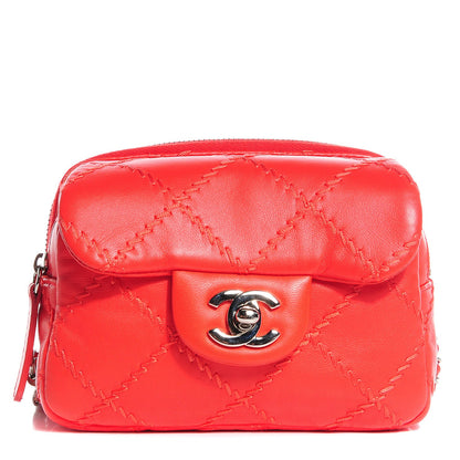Chanel Calfskin Ultimate Stitch Mini Flap WOC Bag Light Red 1 of 11