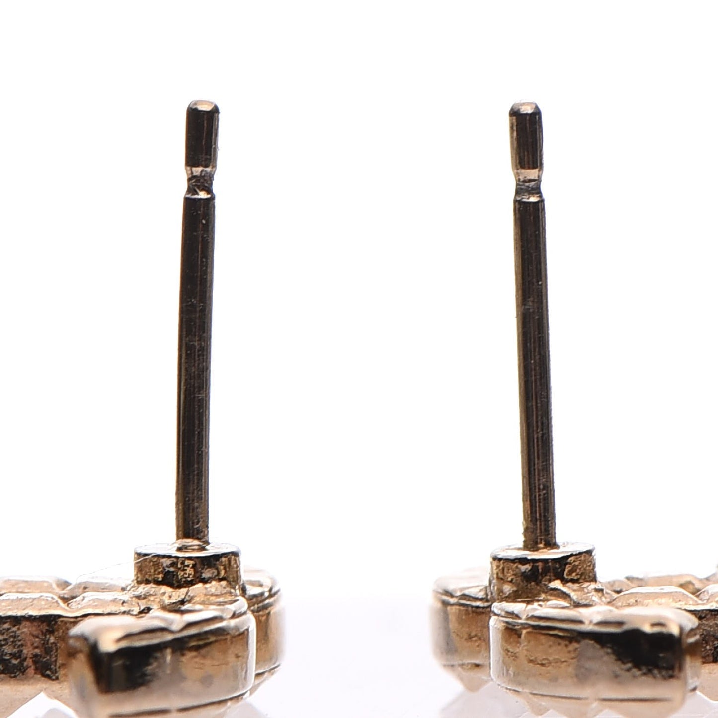 Bead CC Drop Earrings Gold