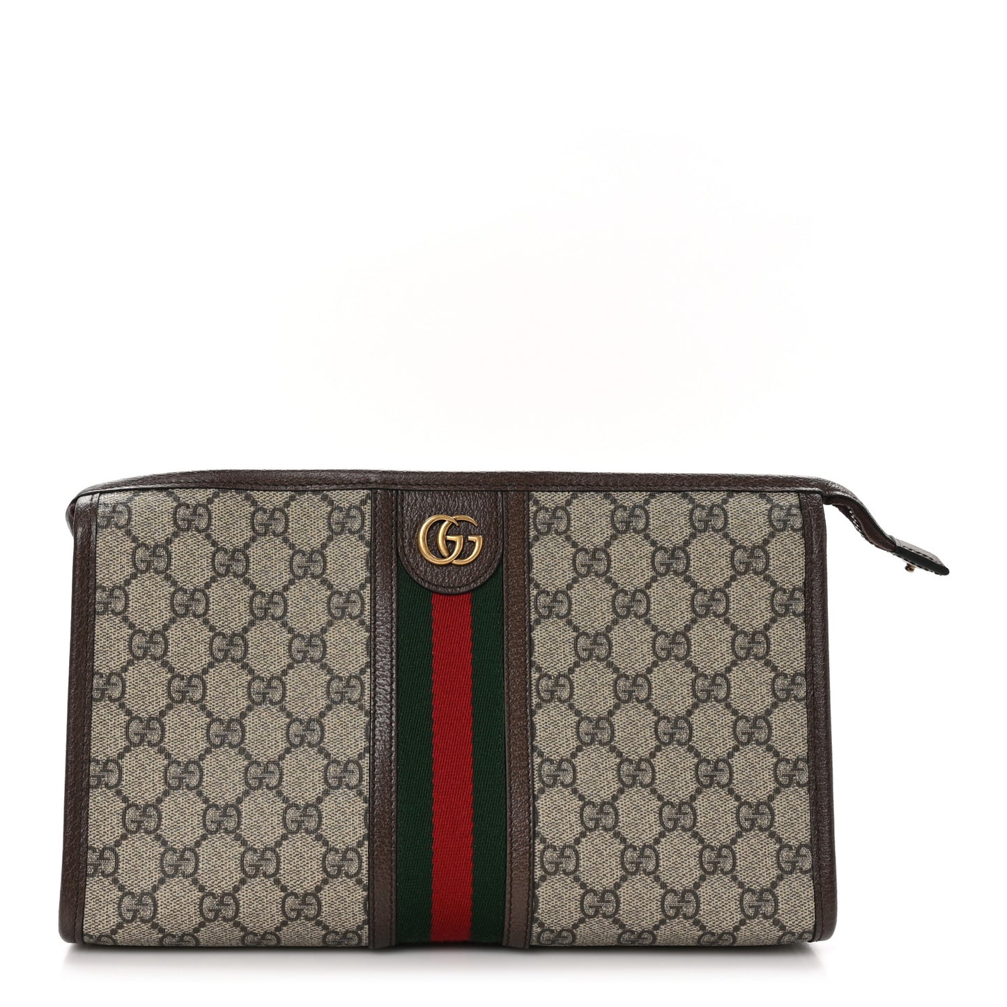 GG Supreme Monogram Web Ophidia GG Toiletry Case Beige New Acero
