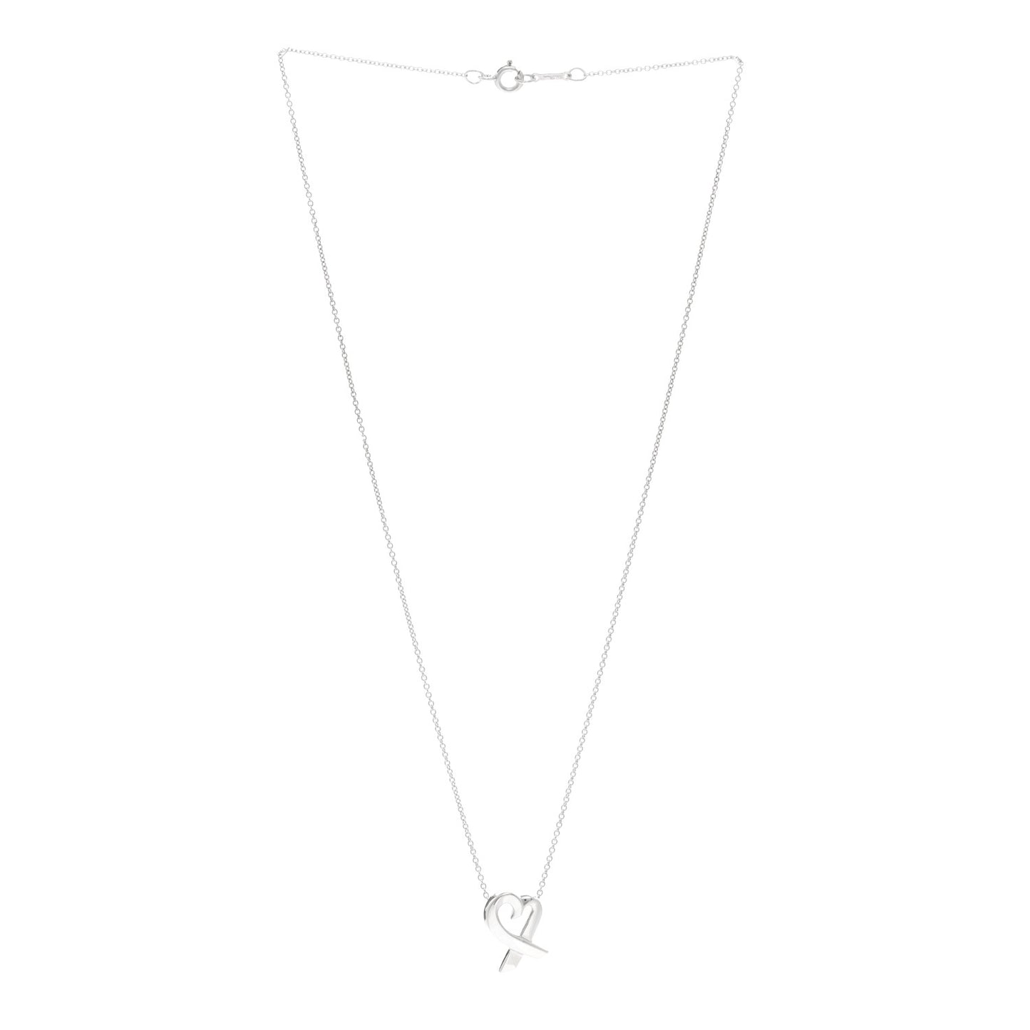 Sterling Silver Small Paloma Picasso Loving Heart Pendant Necklace