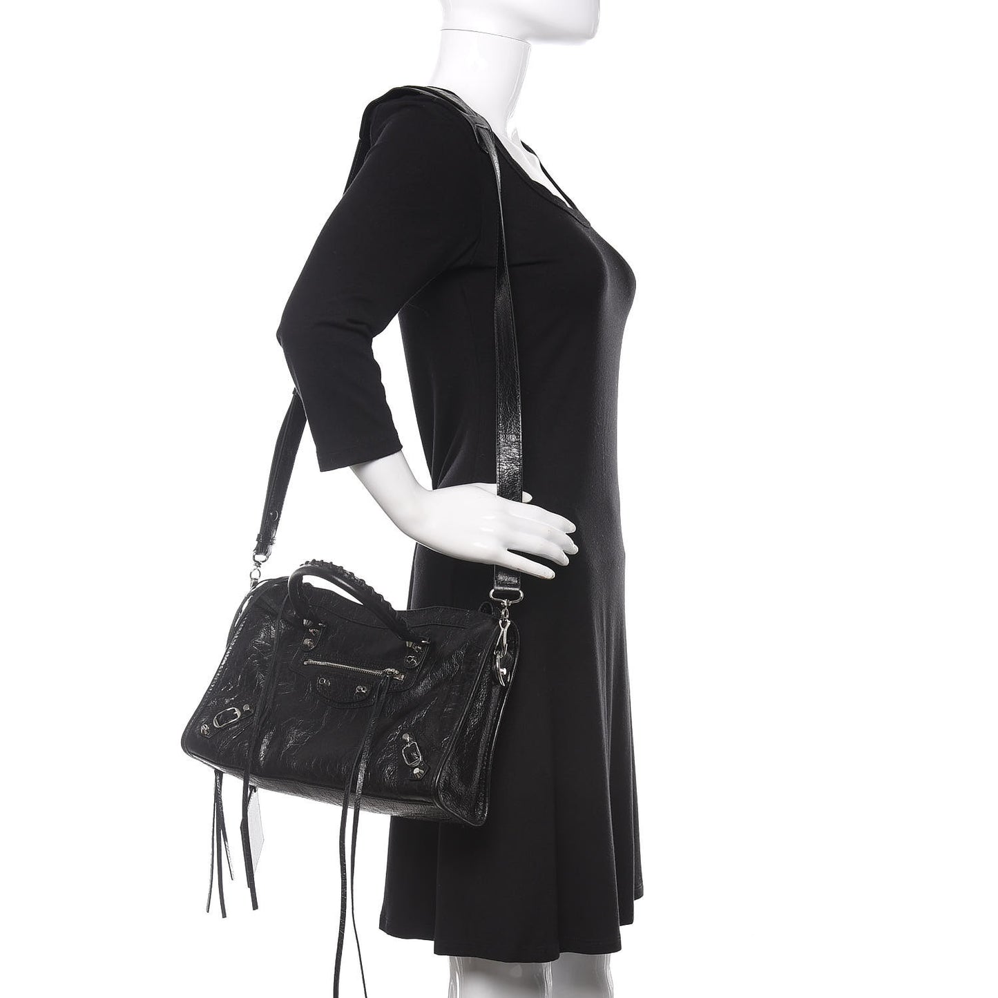 Agneau Classic Silver Hardware S City Black