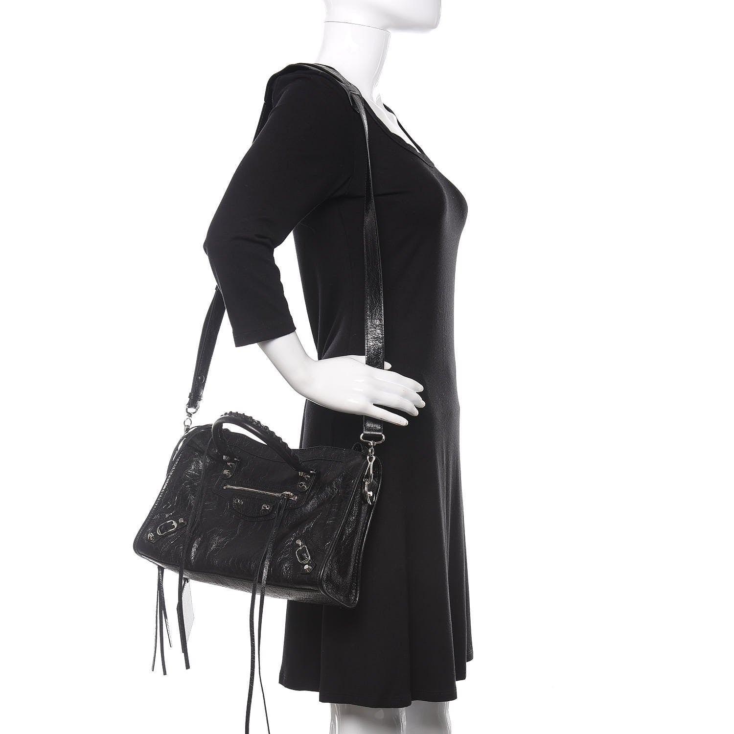 Balenciaga Agneau Classic Silver Hardware S City Black 2 of 10