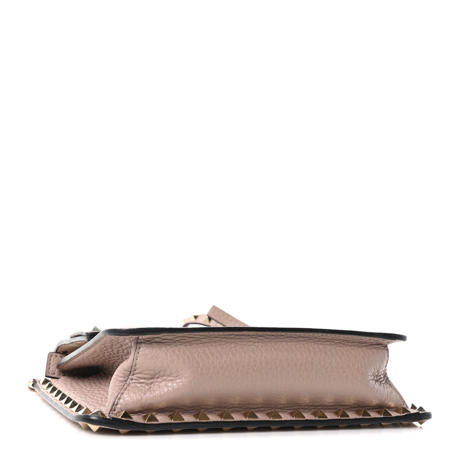 Valentino Garavani Grained Calfskin Small Rockstud Flap Crossbody Bag Poudre 3 of 8