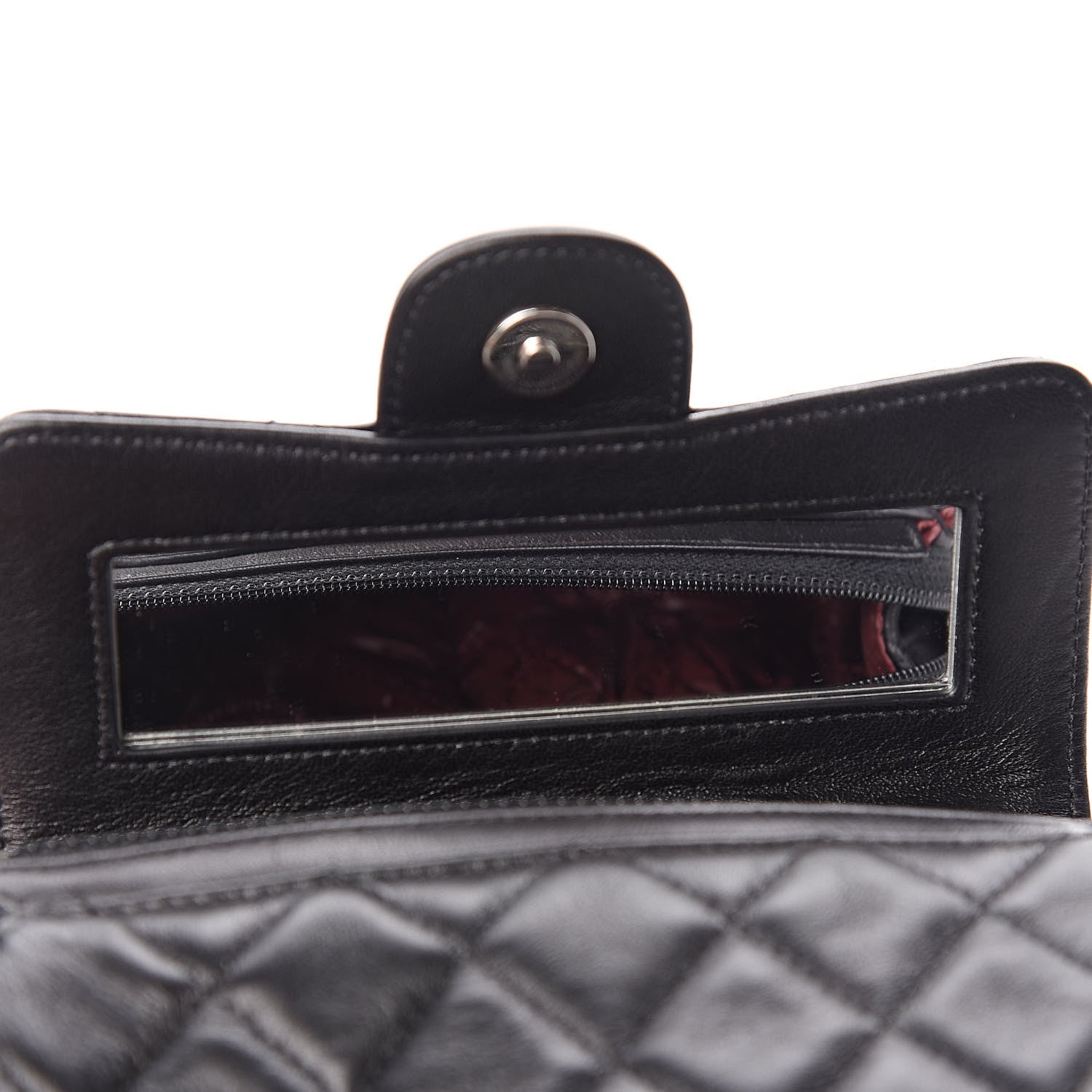 Chanel Lambskin Quilted Flap Cosmetic Case Black 8 of 9