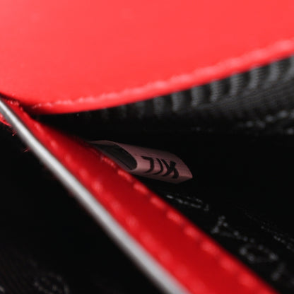 Prada Spazzolato Flap Shoulder Bag Scarlatto 6 of 10