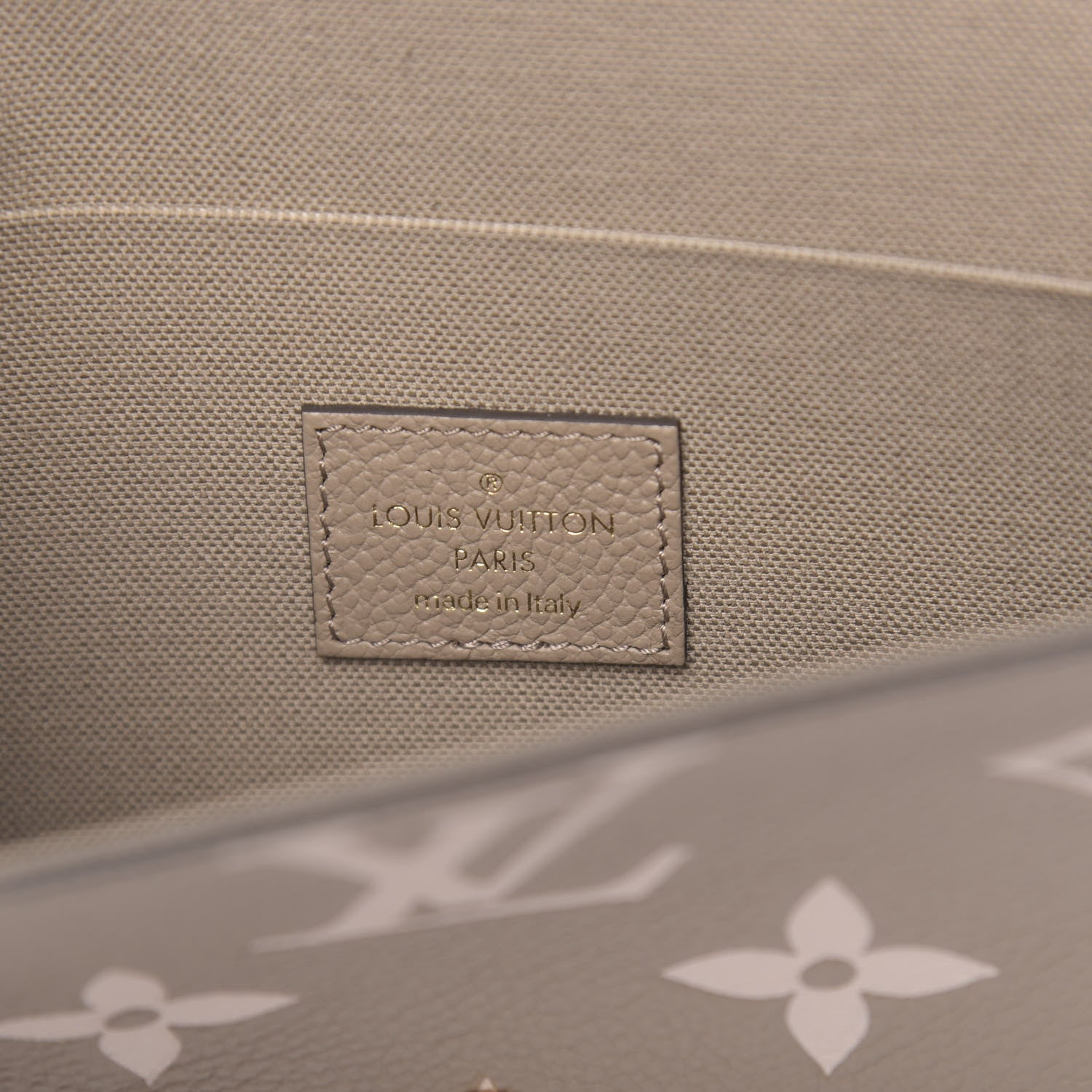 Louis Vuitton Empreinte Monogram Giant Felicie Pochette Tourterelle Creme 6 of 10