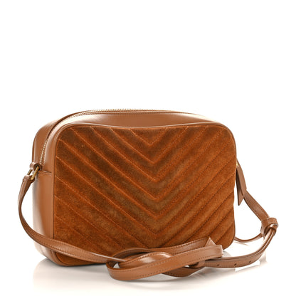 Saint Laurent Suede Matelasse Monogram Lou Camera Bag Cinnamon 3 of 9