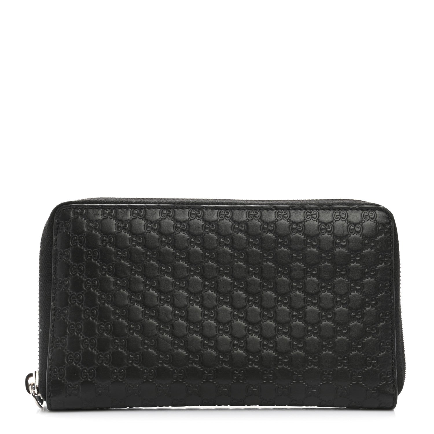 Gucci Microguccissima Large Zip Around Organizer Wallet Black 1 of 8